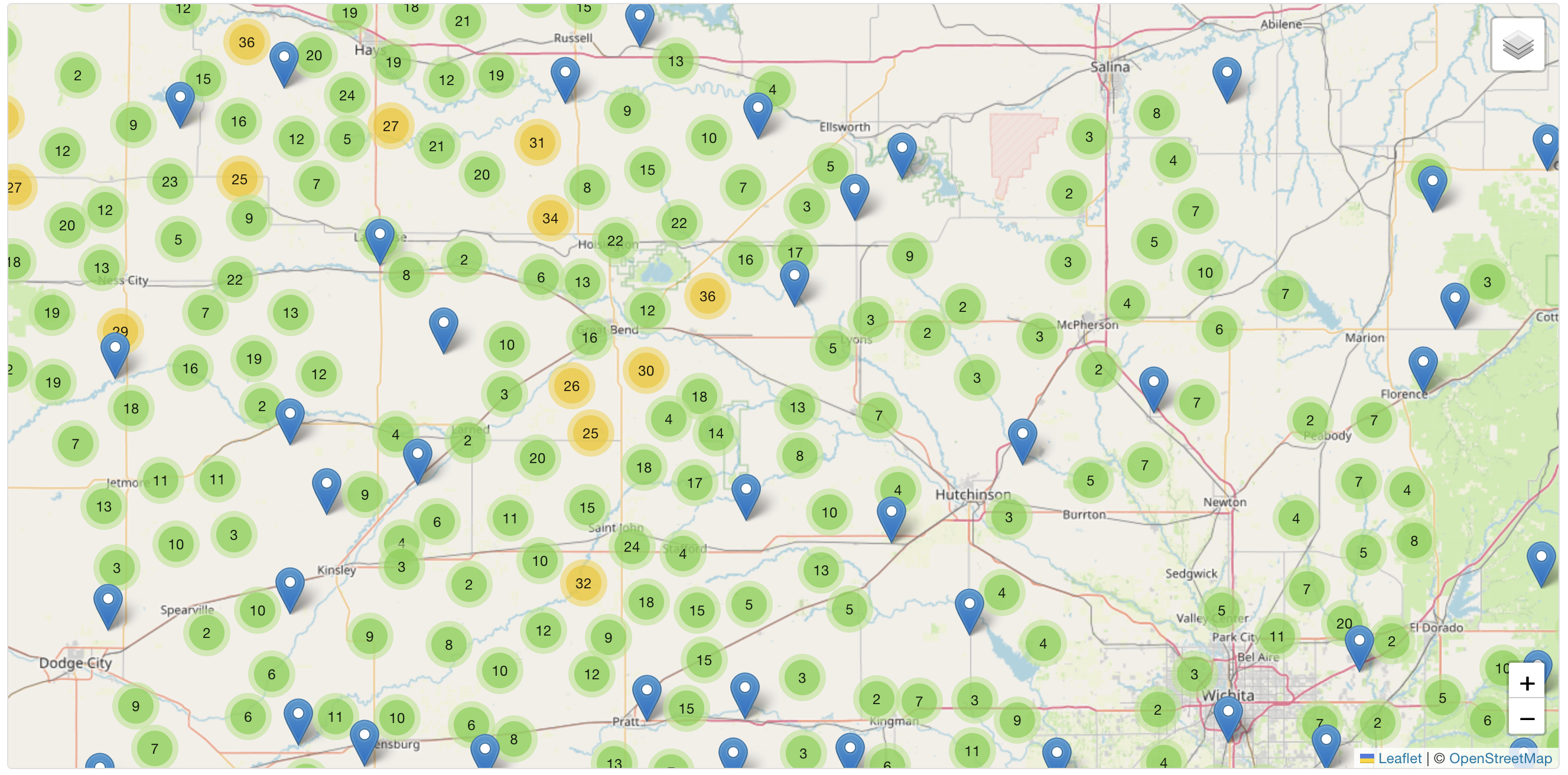 Field map coverage from public oil and gas reports