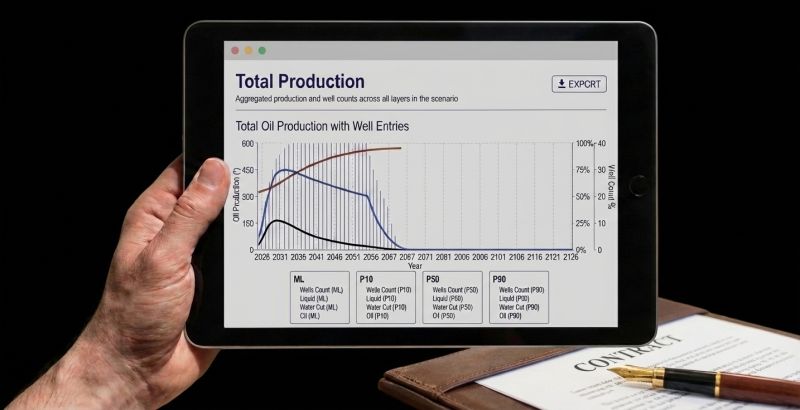 QuickField production forecast and well plan