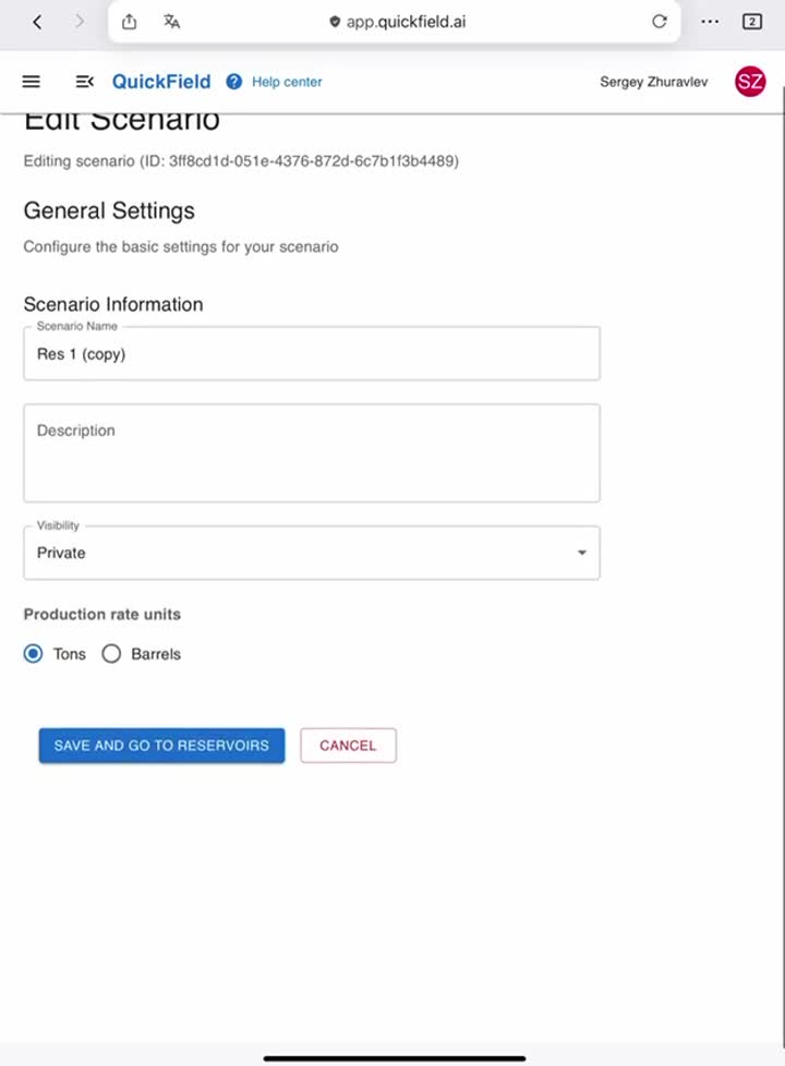 Field development from an iPad video preview
